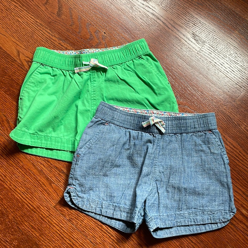 Two pairs of Lands End Shorts Girls Size Small (7-8)